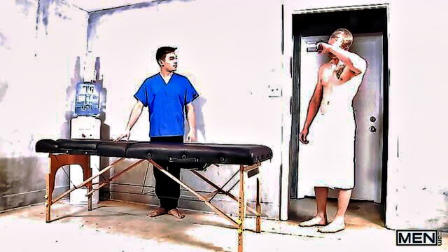 hunk, blowjob, big cock - johnny forza gives a hot massage to anthony verusso before their intense sex encounter