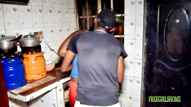 porn, black, sex - the hottest spouse’s acquaintance gets a big black cock in the kitchen