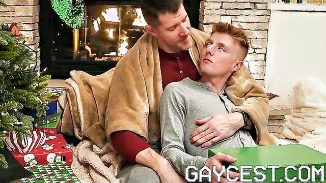 old & young, blowjob, big cock - stepfather seduces and impregnates stepson with his big mouth and big dick