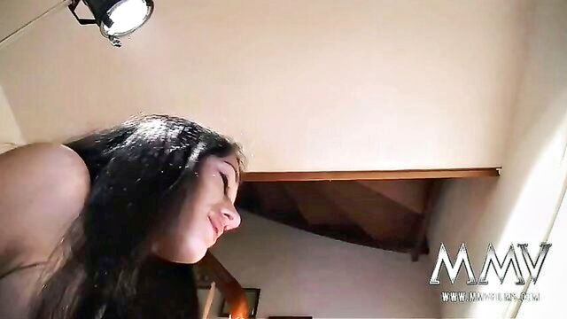 homemade, threesome, group sex - meli comes in to enjoy a threesome with a couple of her friends
