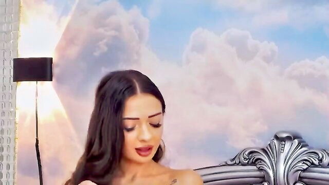 close up, live orgasm, vibrator - kayabelle’s sexy strip tease and deep throat skills on webcam