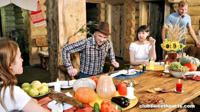 Nicole, Sandy - thanksgiving threesome with nicole skye and sandy in a holiday special