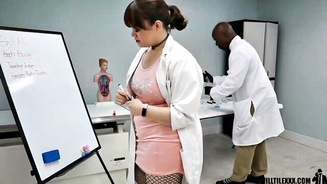 sublime, interracial fuck, interracial fucking - see a beautiful woman face a big black dick during an exam