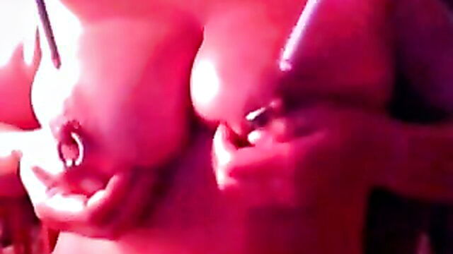 pierced nipples, big tits, big tit - this is a kinky amateur video with a nympho who has pierced nipples and big boobs