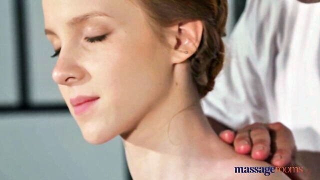 18 yr, massage rooms, older man - an 18 year old shy boy gives a sensual massage to a pervert older man who makes him to cum