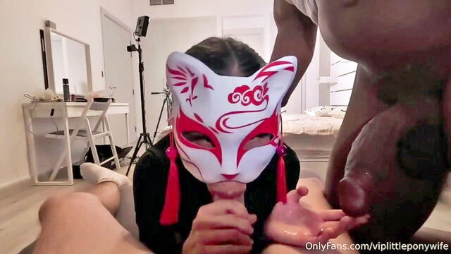 asian, anal, bigtits - little pony wife’s hardcore asian anal scene with a big black cock