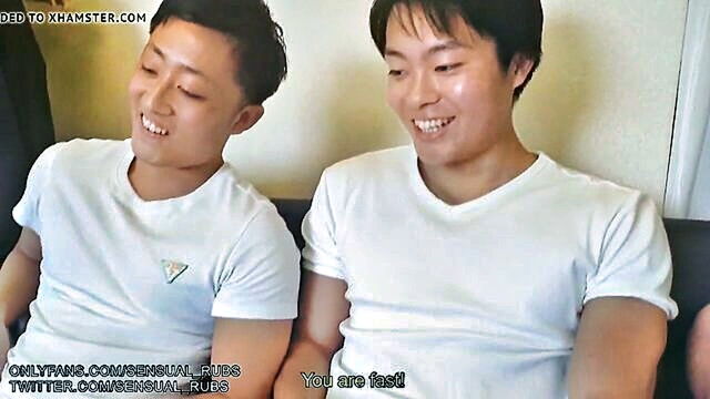 japanese boys engage in a threesome after discovering hiroyas porn session at his home the video lasts for 40 minutes and is tagged with labels such as friend gay boy japan gay gay asian and gay boys : Hiroya