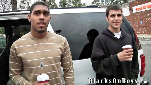 interracial, blacksonboys, blowjob - blaze’s first experience with a big black cock a sexy interracial sex with a facial finish