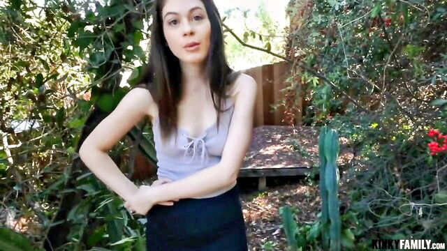 natural tits, cumshots, tattoo - see how a beautiful teenage stepsis gets vigorously fucked and has a hot load on her face