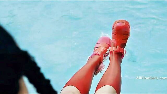 big ass, solo girls, masturbating - lucy li is a poolside goddess who has the perfect body and she even pleases herself