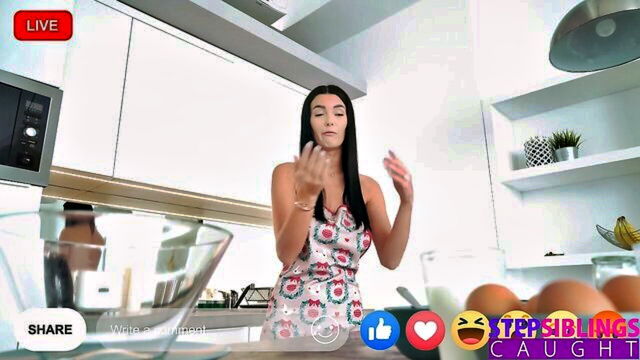 black hair, stepsiblingscaught, european - hd video of stepsis simon kitty giving stepbro a creamy treat while live streaming on porn platform s26e8