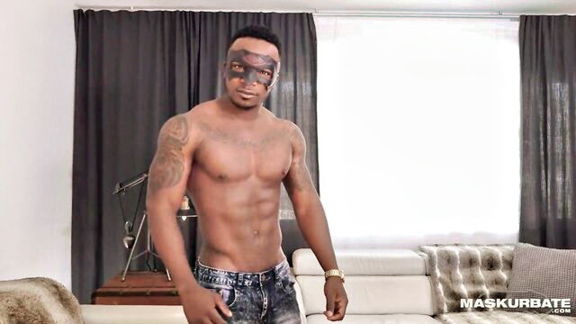 masked amateur, maskurbate, gay masked man - see a hunk in a mask flexing and giving hand job instructions