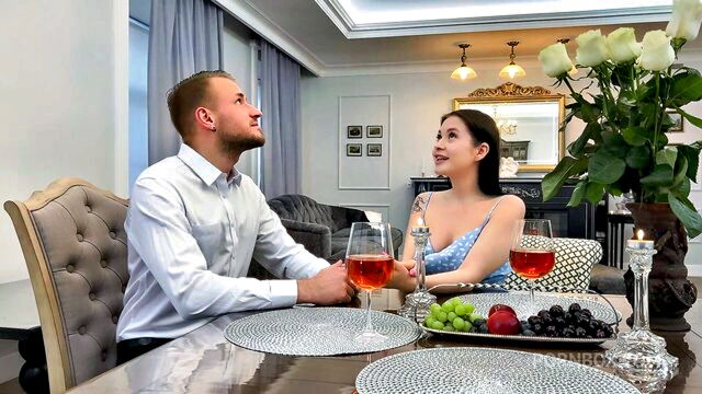 big ass, skye wood, bruette - skye wood’s first date turns into a messy creampie scene