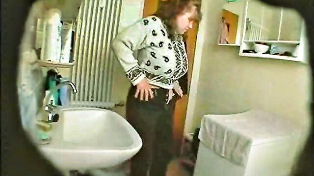 busty wife, hidden cam, in bathroom - see how my wife with an amazing set of large natural breasts enjoys a hot shower with a hidden camera filming her