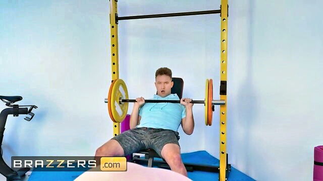 brazzers, pornhhb, gym sex - payton preslee works out while being oiled up and fucked