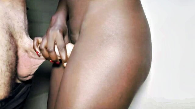 big white cock, ebony teen, white cock - white cock creampie ebony