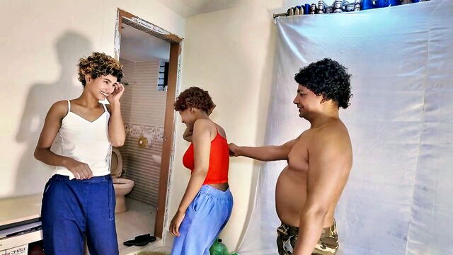 family sex, beautiful fuck, boy - family sex with a big dildo