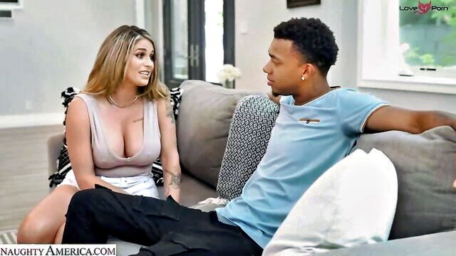 Big Tits, Cumshot, milf, facial - son gets bullied by step mom and step dad