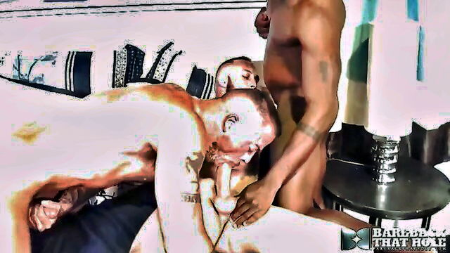 blowjob, hunk, 3some - sean duran gay threesome