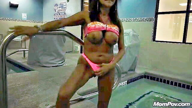 pov, public, milf - gia milf bts