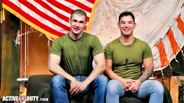 activeduty, army jock, military jock - gay army handjob