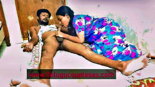 telugucouple, indian couple, telugu aunty - indian bhabhi blowjob