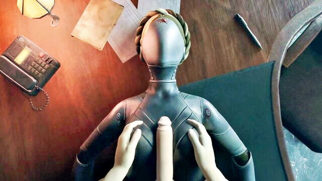atomic heart, cum on, cum on her - ballerina robot fucked