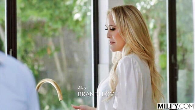 milfy, big boobs, 3some - brandi seduces boys