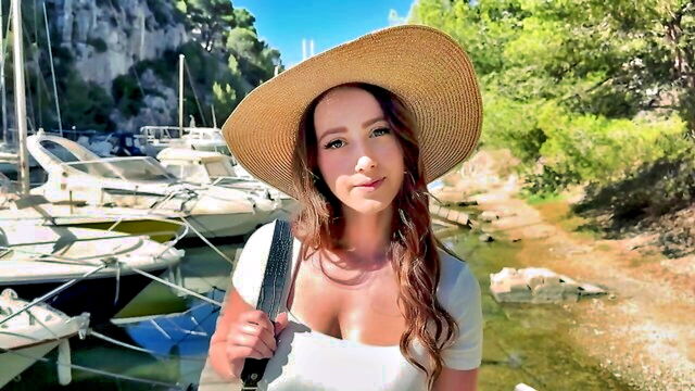 porn video, slamming, pornleech - orgasm on yacht deck