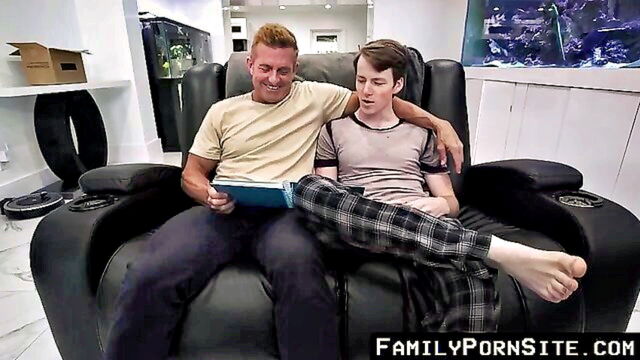 young, big cock, cum - stepson gets stuffed