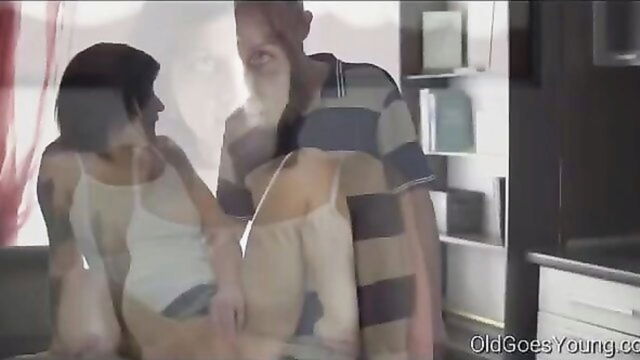 old man, teen fu, teen fuck - teen fucked in the kitchen