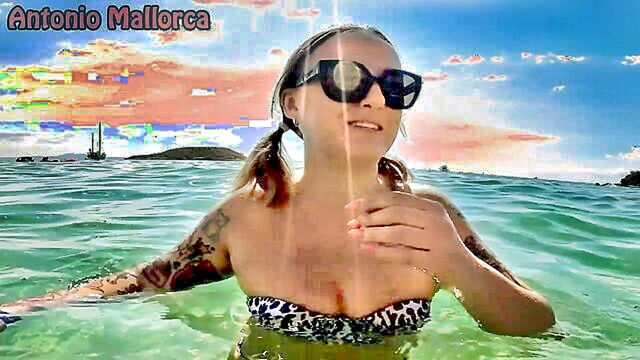 Antonio Mallorca - large buttocked australian woman selected from the coastline while oiled