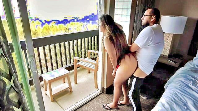 outdoor doggystyle sex leads to exposure and lingerie show : Two Is Better Than One