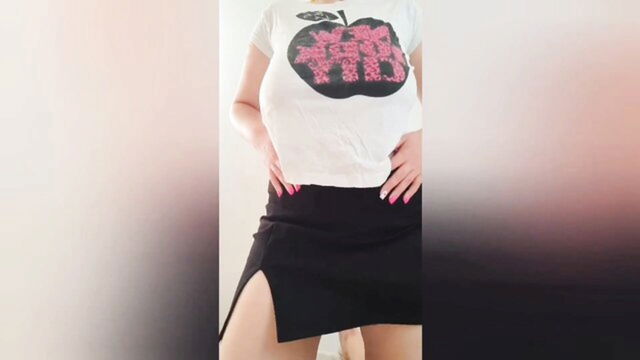 petite, brunette, amateur - busty schoolgirl solo