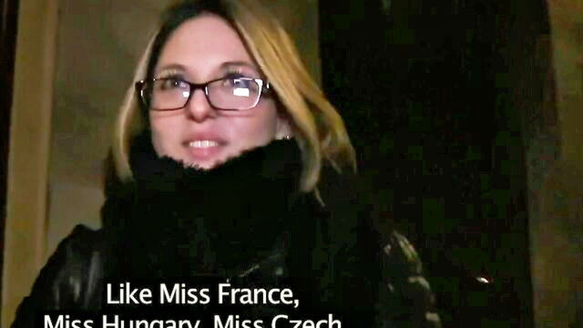 for cash, public agent, with glasses - public agent french babe