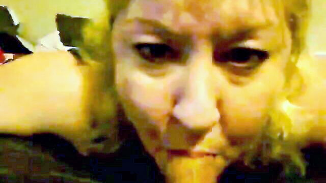 mature wife, after work, great blowjob - mature wife gives blowjob