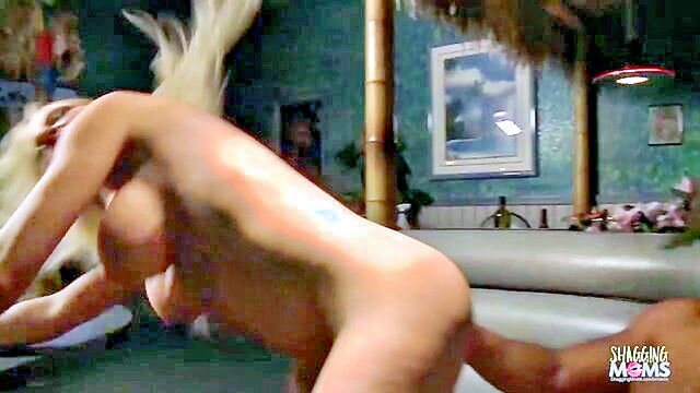 a blonde milfs desire for reverse cowgirl is aroused when her shaved pussy is teased undercover : Shagging Moms