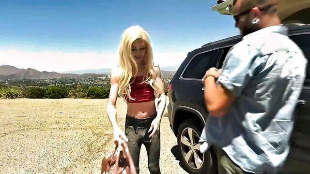 shemales, hardcore, domination - blonde bombshell handjob