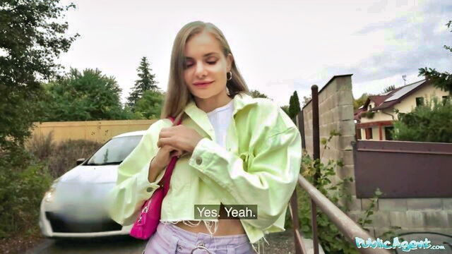 for money, public agent, fat cock - slutty blonde gets fucked