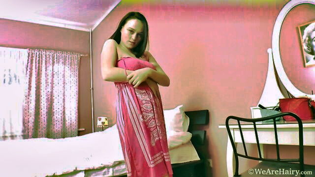 pink, solo, socks - hairy brunette pussy solo