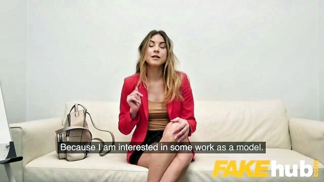 casting, fakeagent, perky tits - russian babe big ass