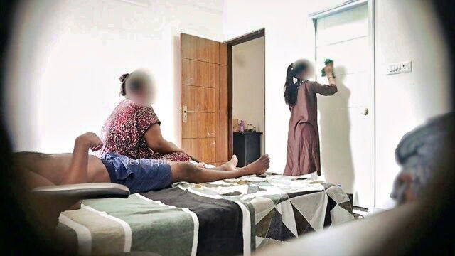 jerking, threesome, dick - indian maid masturbates