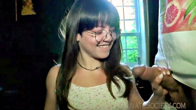 brunette, interracial, small tits - saucy vixen gangbang
