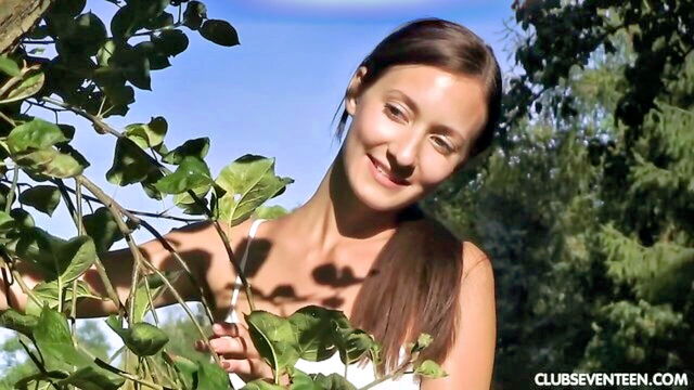 cute teen, blowjob, drilled - small tits outdoor sex