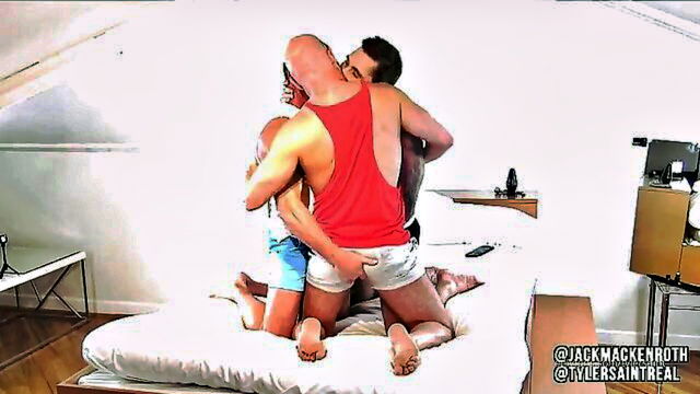 gay sex, big cock, 3some - tyler saint threesome