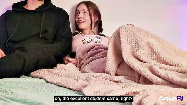 stepsister, for, homework - stepsister gets homework done hard
