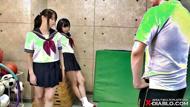 naughty teacher gets crushed by his m男 students