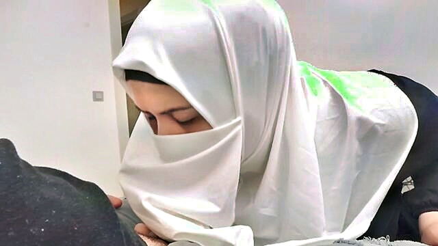 anal, porn, sex - a muslim hijab woman is amazed by a real dick in the hospital waiting room