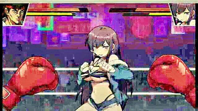 hentai, fist, anime - watch a big boobed hentai get punched in the face with realism