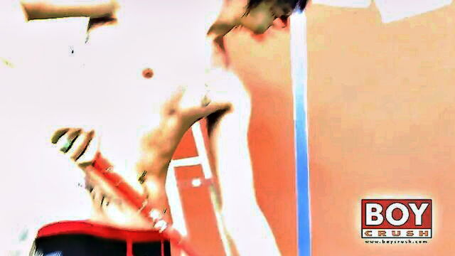 tattoo, twink, muscled - miles and preston bisexual threesome